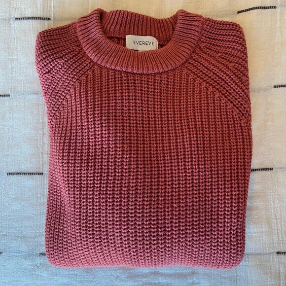 Evereve Chunky Fisherman Crewneck Sweater | Size XS - Picture 7 of 7